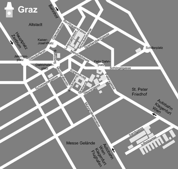 Stadtplan von Graz